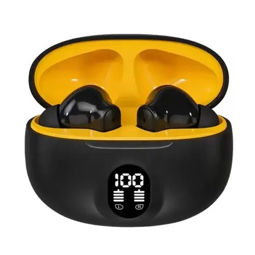 Professional Display Earbuds Stereo 895b Wireless Bluetooth Earbuds | Mic In-ear Headphones With Led Display | Type C Fast Charging | Bluetooth 5.3 For Android/iphone ( Without Cable – Random Colors )
