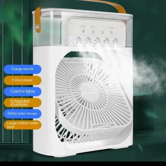 Portable Air Conditioner Fan Usb Electric Fan, Fine Mist Water, And Humidifier Function – Random Color
